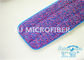 Purple Reusable Microfiber Cleaning Cloth Yarn Dyed , Wet Floor Mops