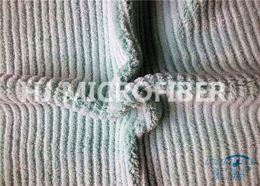 Microfiber Stripe Coral Fleece Cloth 100 Polyester Fabric For Micro Fiber Cloth