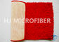 OEM Super Soft Bedside Mat / Super Absorbent Bath Mat In Red 14&quot; x 20&quot;
