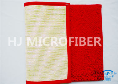 Red Fluffy Eco-Friendly Microfiber Mat Highly Absorbent With Interior Foam