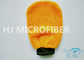 Orange Coral Fleece Microfiber Car Wash Mitt 80% Polyester 4.4&quot; x 8.8&quot;