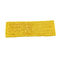 18&quot; Yellow Super Fiber Pockets Twist Pile Metal Buckles Clip Flat Mop Refill Pad
