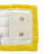 18&quot; Yellow Super Fiber Pockets Twist Pile Metal Buckles Clip Flat Mop Refill Pad