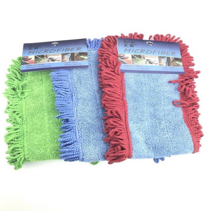 Customized Blue Industrial Quickie Dry Mop 500gsm Tassel Mop Pad Heads 0