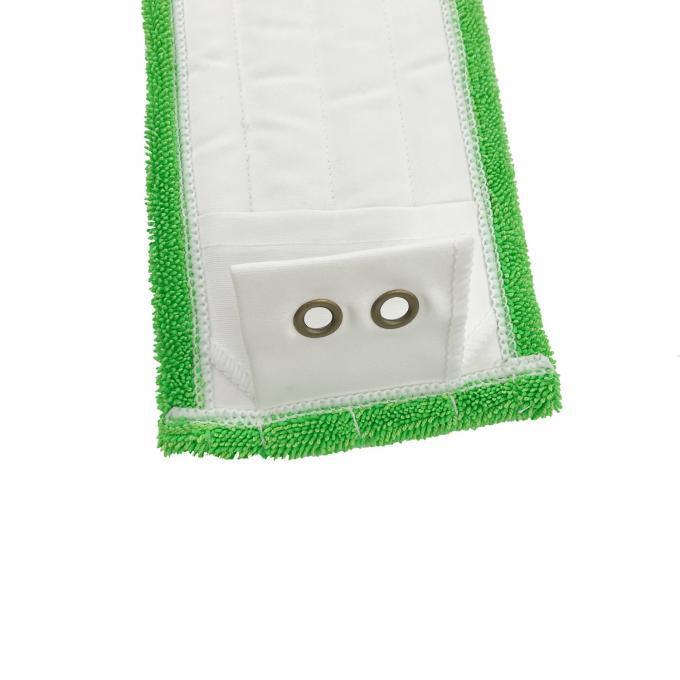 Twist Pile Metal Buckles Clip Microfiber Flat Mop Refill Pad 18" Green 4