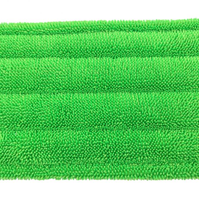 Twist Pile Metal Buckles Clip Microfiber Flat Mop Refill Pad 18" Green 3