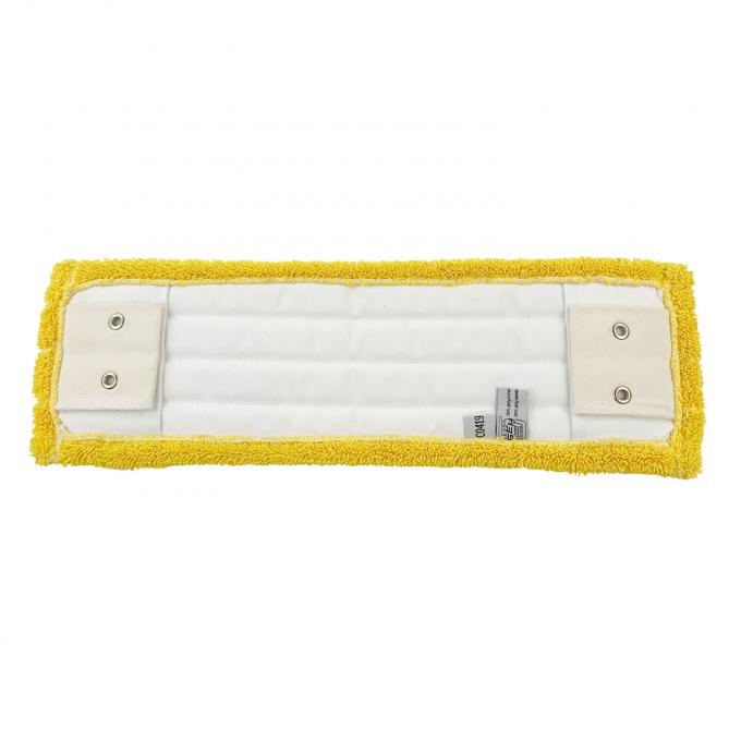 Twist Pile Metal Buckles Clip Flat Mop Refill Pad 18 Inch Yellow 1