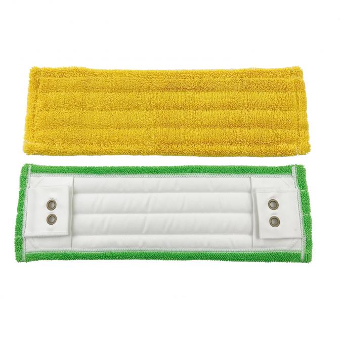 Twist Pile Metal Buckles Clip Flat Mop Refill Pad 18 Inch Yellow 2