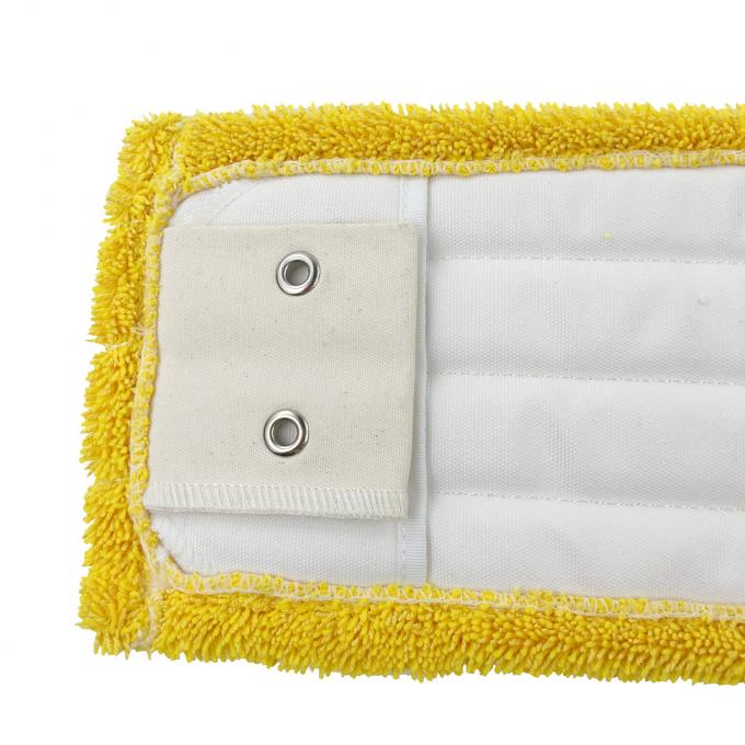 Twist Pile Metal Buckles Clip Flat Mop Refill Pad 18 Inch Yellow 4