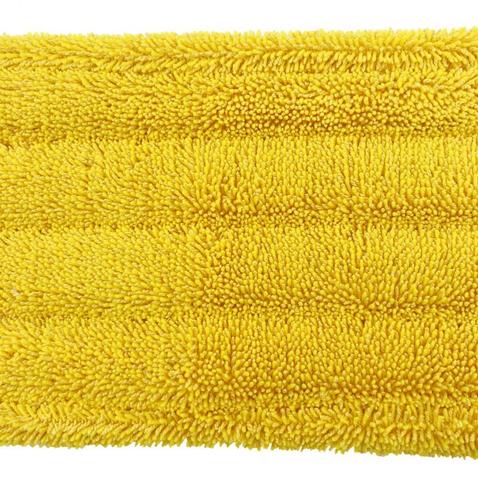 Twist Pile Metal Buckles Clip Flat Mop Refill Pad 18 Inch Yellow 3