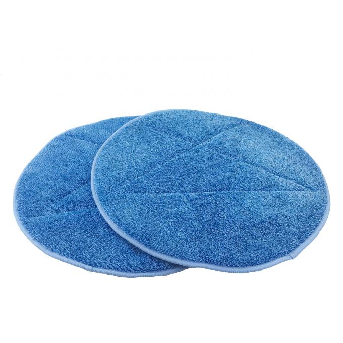 48cm Diameter Blue Microfiber Wet Mop PadsTwist Yarn Round Shape 1