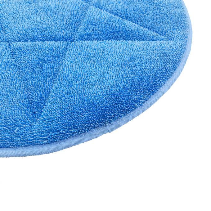 48cm Diameter Blue Microfiber Wet Mop PadsTwist Yarn Round Shape 3